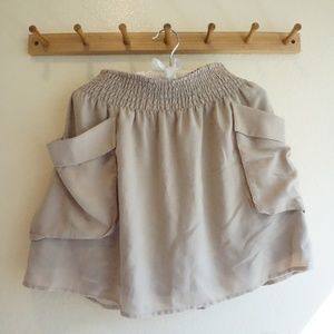 H&M Beige Skater Skirt